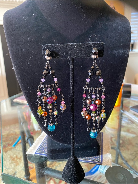 Jewelry - Multicolor Beaded Chandelier Earrings - Women Jewelry